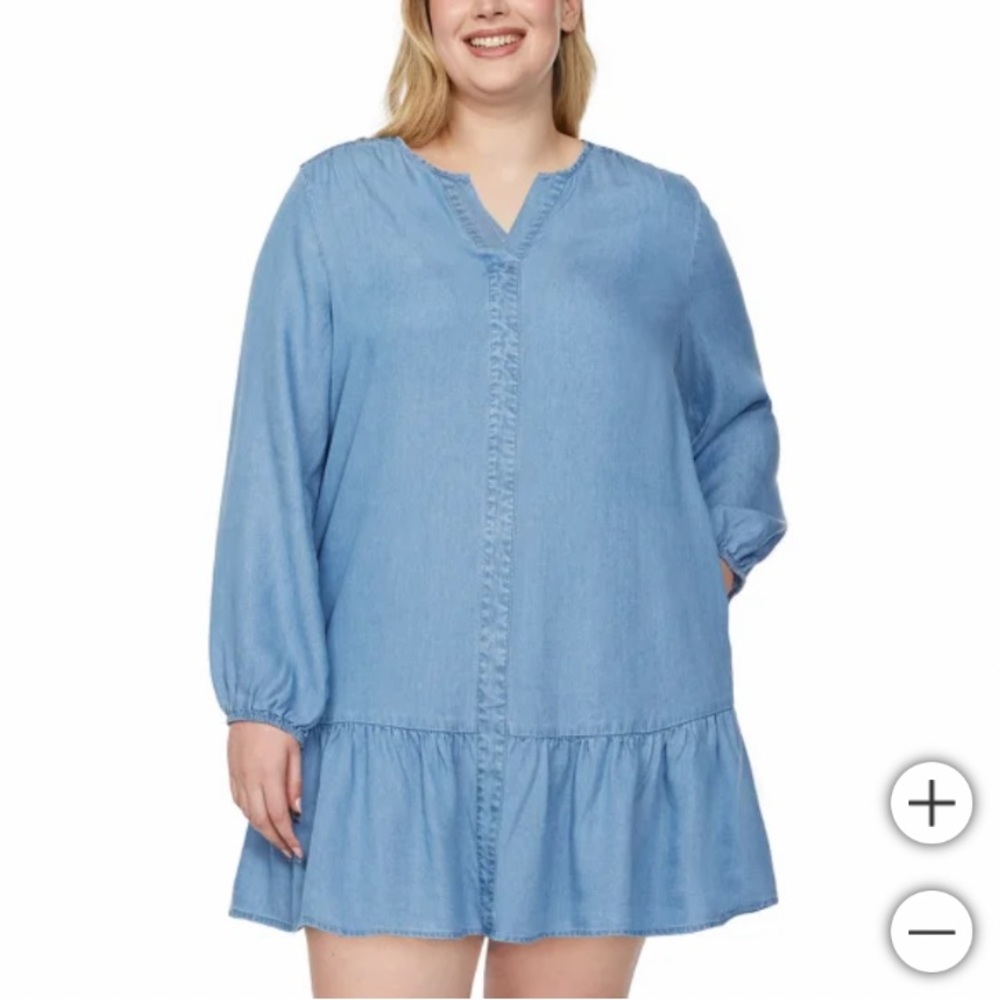 Buffalo Long Sleeve Dress Blue Size XL - Picture 2 of 13